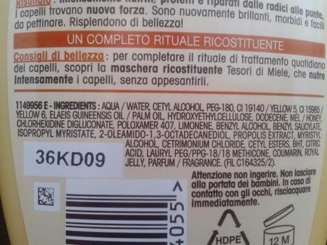 Review Ultra Dolce Tesori di miele Shampoo e Balsamo Ricostituente