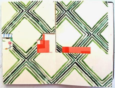 I BELLISSIMI SKETCHBOOKS E ARTWORKS CON PATTERNS GEOMETRICI E MOTIVI FLOREALI DI NURIA MORA