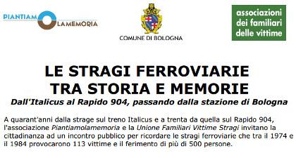 Le stragi ferroviarie tra storia e memorie