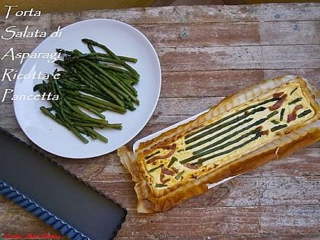 Torta Salata di Asparagi Ricotta e Pancetta