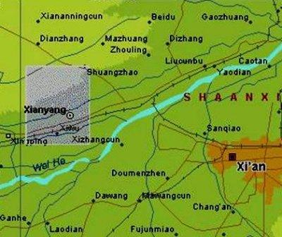 [Foto: Mappa della regione di Xianyang]