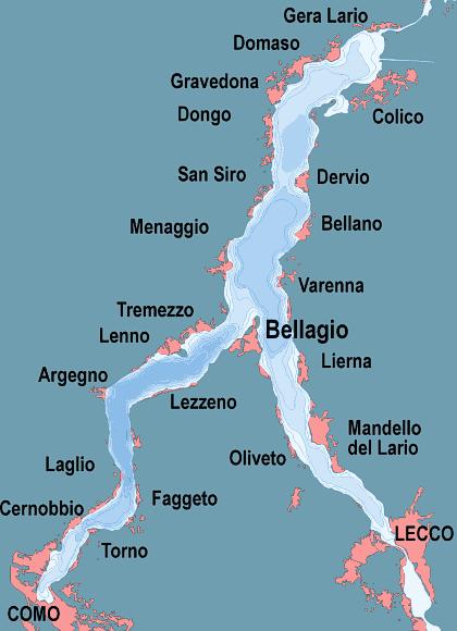 mappa lago como