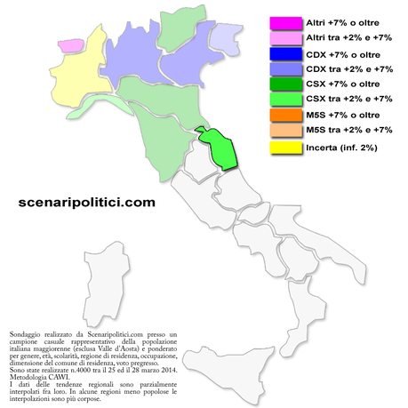 Sondaggio MARCHE 31 marzo