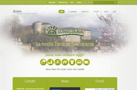 Homepage del sito www.visitlunigiana.it