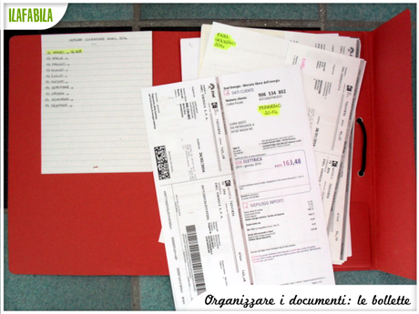 Organizzare i documenti: le Bollette