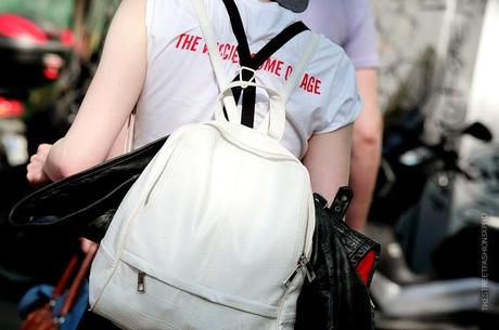 In the Street...Love for the Suspenders...Model Off Duty, Milan