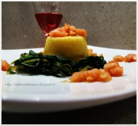 Cestini di polenta al salmone