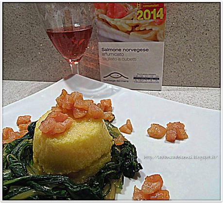 Cestini di polenta al salmone