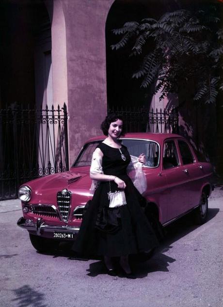 Giulietta Berlina 1955 con modella
