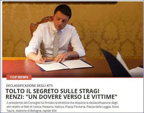 Renzi toglie il segreto di Stato sulle stragi