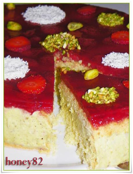 TORTA PISTACCHIO E FRAGOLE