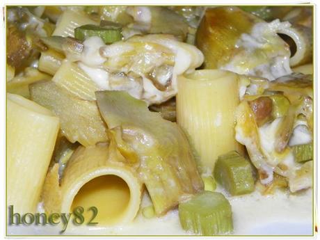 RIGATONI CON CARCIOFI E MOZZARELLA