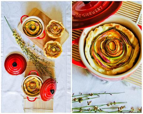 Mini spiral tarts in cocotte