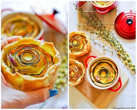 Mini spiral tarts in cocotte