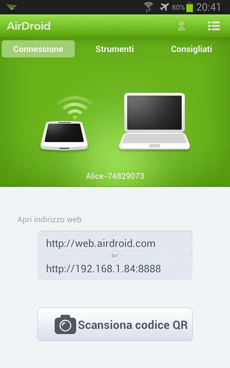 Piccolo approfondimento su Airdroid.