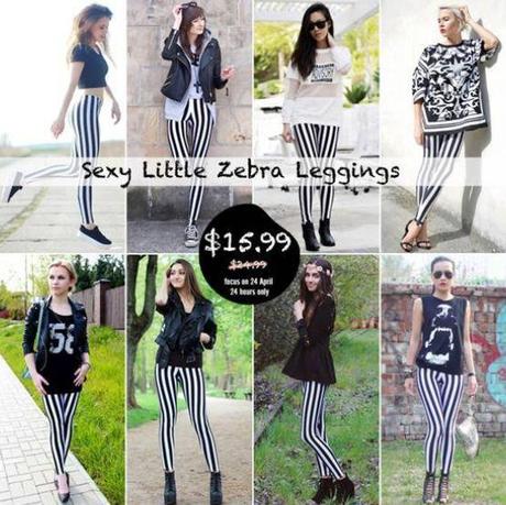 Romwe Little Zebra Leggings