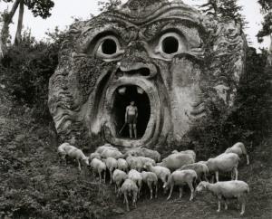 Parco dei Mostri (Park of the monsters) (XVI sec.), Bomarzo. photo by Herbert List (1952)