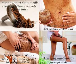 impacchi anti-cellulite con fondi di caffè cellulite