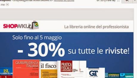 Le newsletter degli acquisti e delle speranze passate