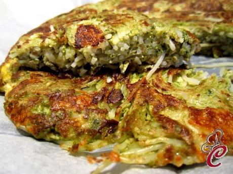 Frittata di spaghetti di riso basmati con pesto di rucola: che sia sole o che sia pioggia il piacere è garantito