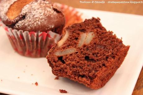 Muffin cacao e pere - il buongiorno si vede dal mattino