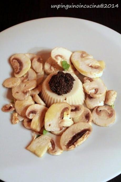 Panna cotta al tartufo con funghi