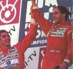 Senna Berger podium 2 suzuka 1991