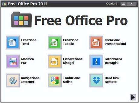 Free Office 2014 Schermata Principale