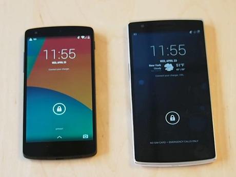 oneplus one vs nexus 5 home insert OnePlus One vs Nexus 5: video test di velocità smartphone  smartphone android OnePlus One nexus 5 