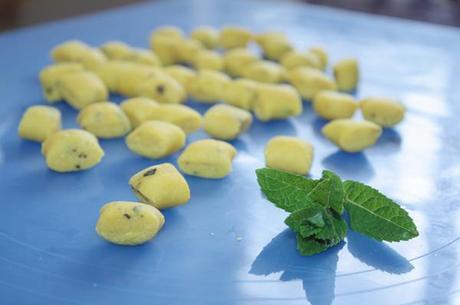 Gnocchi alla curcuma e mentuccia con sogliola e pomodorini gnocchi_mentuccia