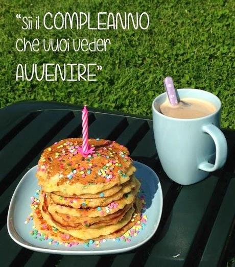 BIRTHDAY PANCAKES con gocce di cioccolato e zuccherini