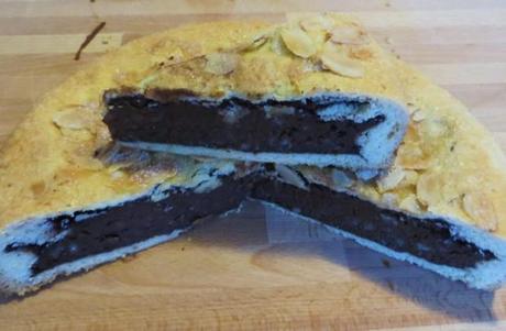 torta di riso, cioccolato e mandorle