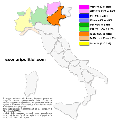 Sondaggio VENETO 19 aprile