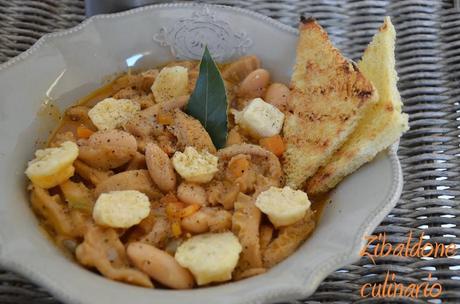 Zuppa di trippa alla piacentina con chips di Parmigiano Reggiano