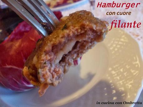 Hamburger con cuore filante