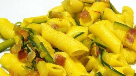 zucchine pancetta e zafferano