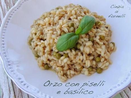 orzo con piselli e basilico 