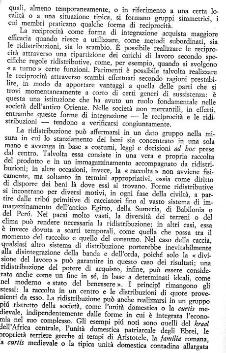 Karl Polanyi, L’economia come processo istituzionale, in AA.VV., Traffici e mercati negli antichi imperi, Einaudi, 1978, pp. 297 e segg.