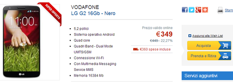 lg g2 euronics LG G2 Vodafone a 349€ da Euronics. Garanzia Italia smartphone  vodafone offerta LG G2 euronics 