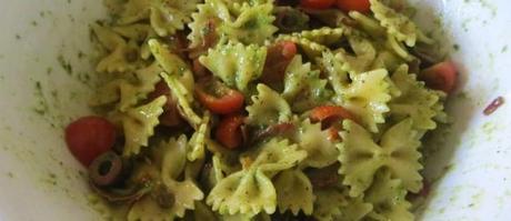 farfalle in salsa di basilico