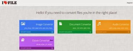 Ilovefile - conversione gratuita on-line di documenti, immagini, audio e Ebook