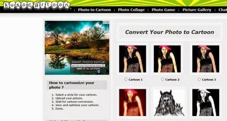 kusoCartoon - utility web per convertire le vostre foto in cartoni animati