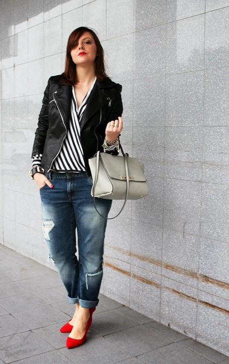 Outfit: Camicia a righe bianche e nere e la mia nuova borsa Chantal Mod