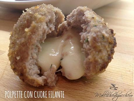 polpette con cuore di mozzarella