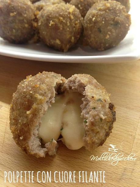 polpette con cuore di mozzarella