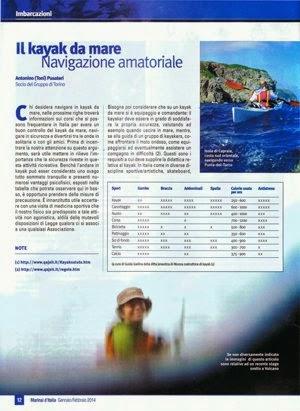 Il kayak da mare - Navigazione amatoriale