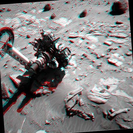 Curiosity sol 611 APXS X-ray anaglyph