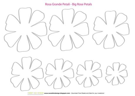 Fiori di carta New style tutorial e modelli - Paper flowers New Style templates