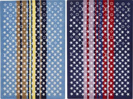Must have: le nuove sciarpe con le stelle di Louis Vuitton Monogram-Stars-Beach-Towel-Rouge-Turquoise
