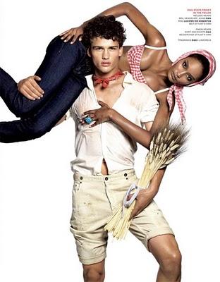 Simon Nessman in D&G; su Vman Magazine